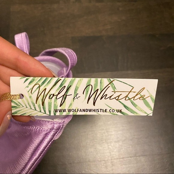 Lilac Purple Bandeau Bikini Top, Removable Straps - Picture 6 of 7